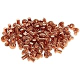 Aicosineg 200pcs 0.12" Length Copper Solid Rivets