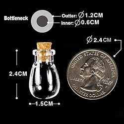 MIGK 24pcs Small Mini Glass Jars Bottles with Cork
