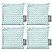 Bamboo Charcoal Air Purifying Bags (4 Pack), 200g Activated Charcoal Odor Eliminator Pack in Chevron Green Design, Small Air Purifier Bags, Active Charcoal Air Freshener & Moisture Absorber Packets