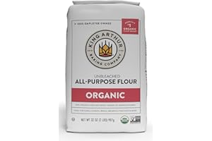 King Arthur 100% Organic All-Purpose Flour, Unbleached, 2 lb (Pack of 1) - Non-GMO Project Verified, No Preservatives