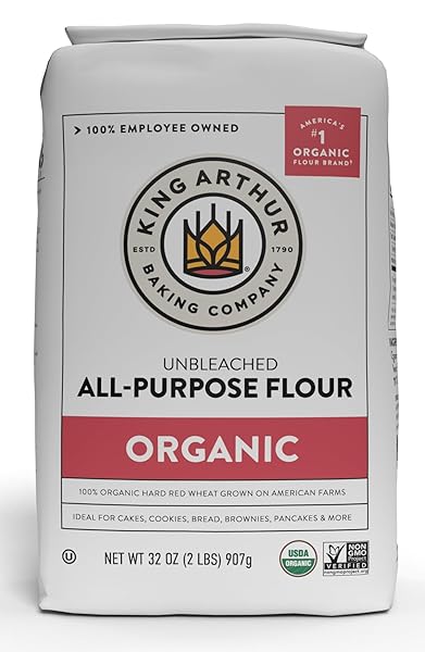 KING ARTHUR 100% ORGANIC ALL-PURPOSE FLOUR, UNBLEACHED, 2...