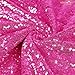 3 Feet 1 Yards Fuchsia Sequin Fabric, by The Yard, Sequin Fabric, Tablecloth, Linen, Sequin Tablecloth, Table Runner Photo Booth Backdrop,Ready to Ship!! (Fuchsia)