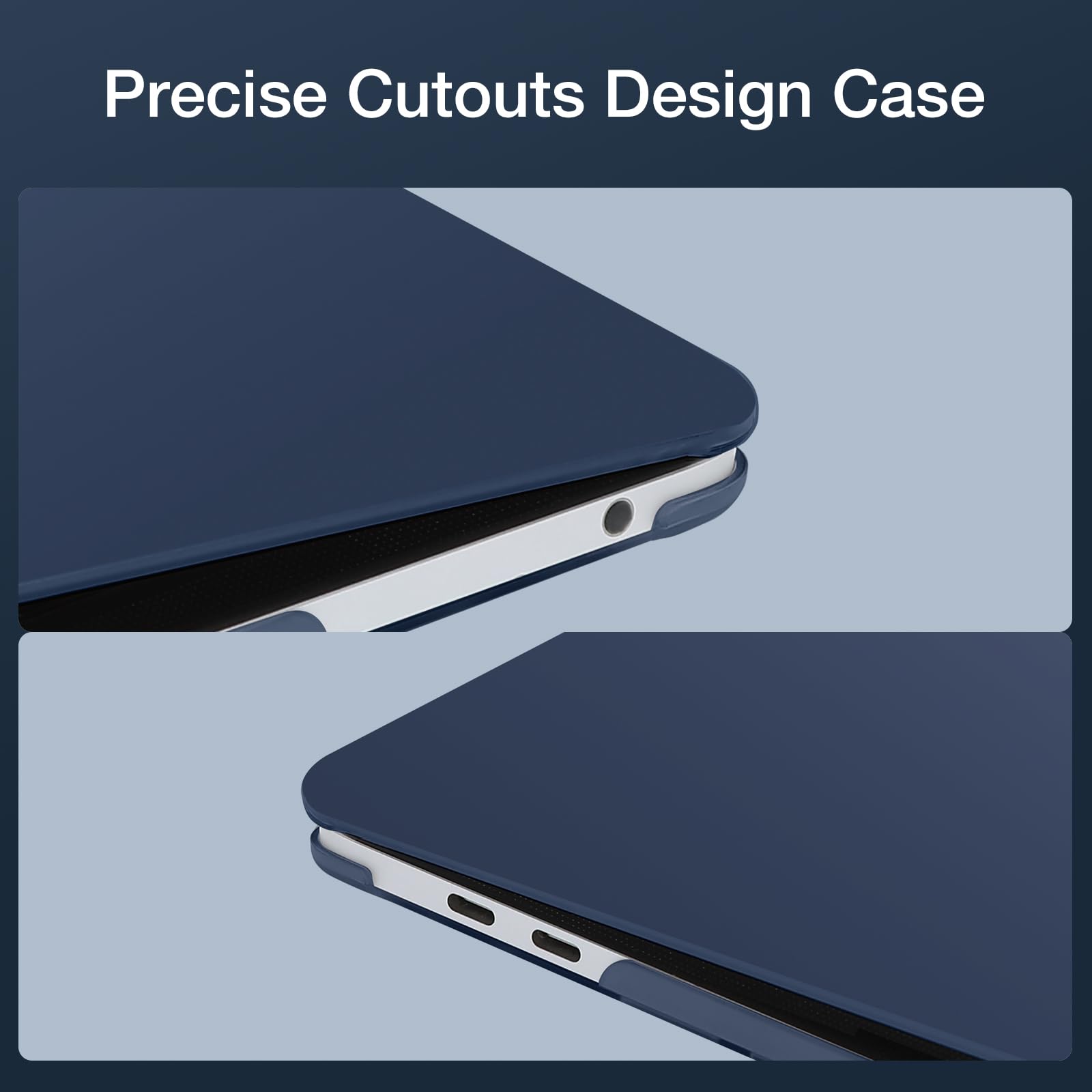 MOSISO Compatible MacBook Pro 13 Inch Case M2 2024-2016 A2338 M1 A2251 A2289 A2159 A1989 A1708 A1706 Ultra Thin Slim Natural Original Color Protective Case Plastic Hard Shell Cover (Midnight Blue)