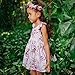 Flofallzique Vintage Purple Flower Girls Dress Princess Dress Costumes Birthday Party Dress for Kids