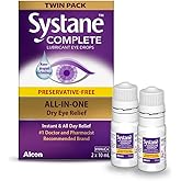 Systane Complete Preservative-Free Eye Drops For dryness, All-In-One Drops For All Types Of Dry, Multi-Symptom dryness Relief