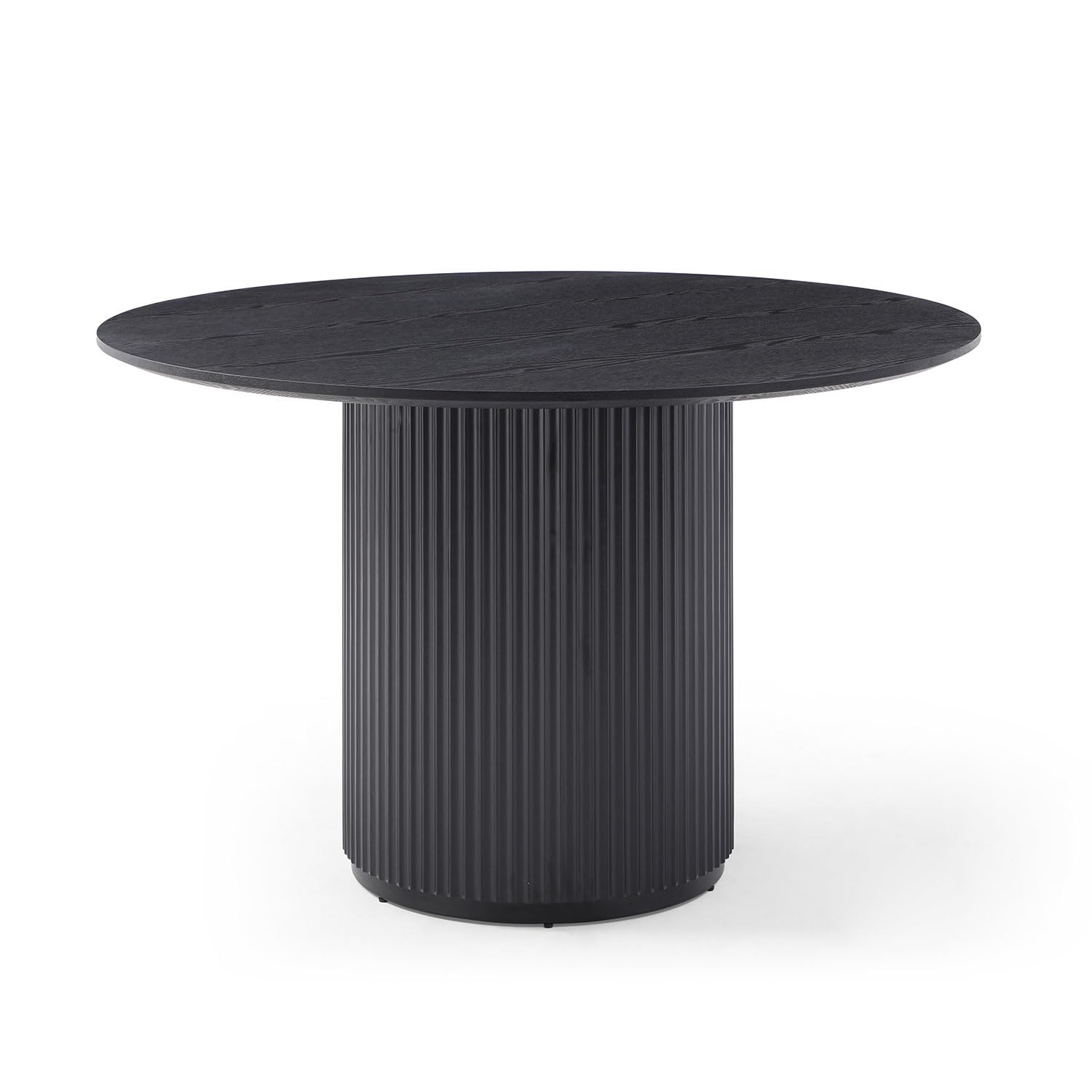 Photo 1 of  *** ONLY THE CIRCULAR TABLE WITHOUT THE PEDESTAL BELOW***47.2" T-Shaped Round Dining Table for 4-6 People, Imitation Solid Wood Design Circle Tabletop with Sleek Cylindrical Base for Breakfast Nook, Living Room, Display, Coffee, Presentation Tables