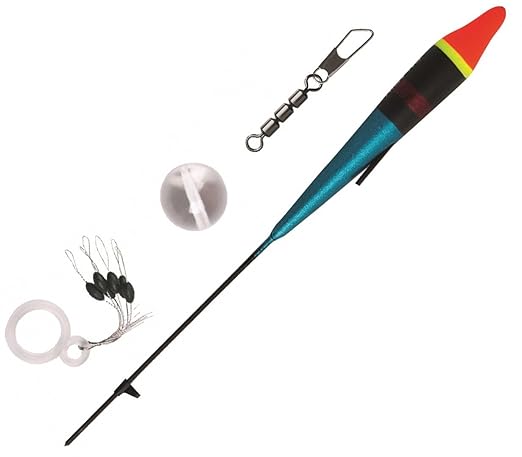 Paladin Forellen Set - Spezial Schlepp-Pose + Dreifachwirbel + Glasgewicht + Stopper, Angelset zum Forellenangeln am Forellen