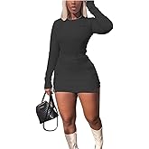 LuFeng Women's Sexy Fashion Reflective Striped long Sleeve 2 Piece Outfits Crop Top and Mini Bodycon Skirt Set