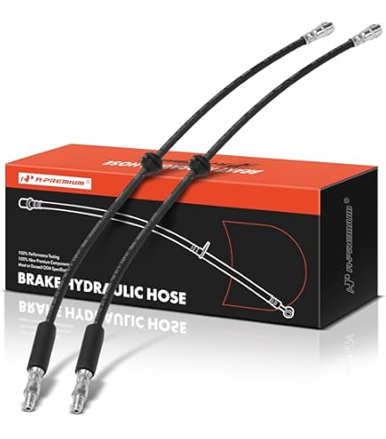 A-Premium Front Brake Hoses For Mercedes-Benz & Chrysler - Direct Fit Replacement For Multiple Models