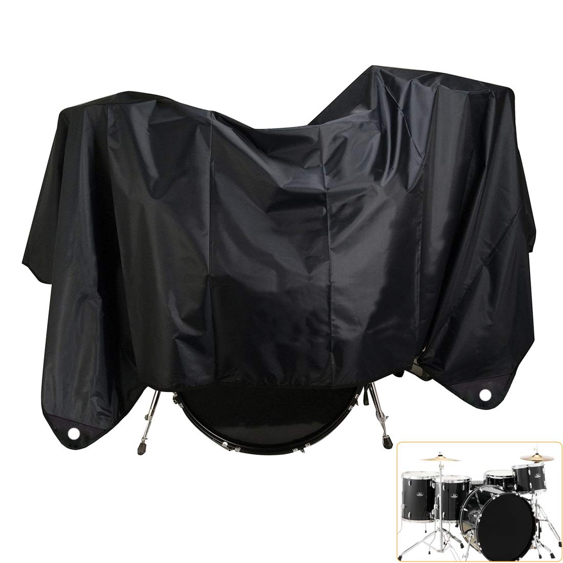 ELR Drum Set Dust Cover 420D Polyester Electronic Drum Kit Water-Resistant Covers Anti UV Drum Sets Accessories 80" x 108" Drum Protection Drum Set Bags