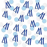 Blue Glitter 41 Confetti, 41st Birthday Number Confetti, 200pcs Anniversary Party Table Decoration Supplies
