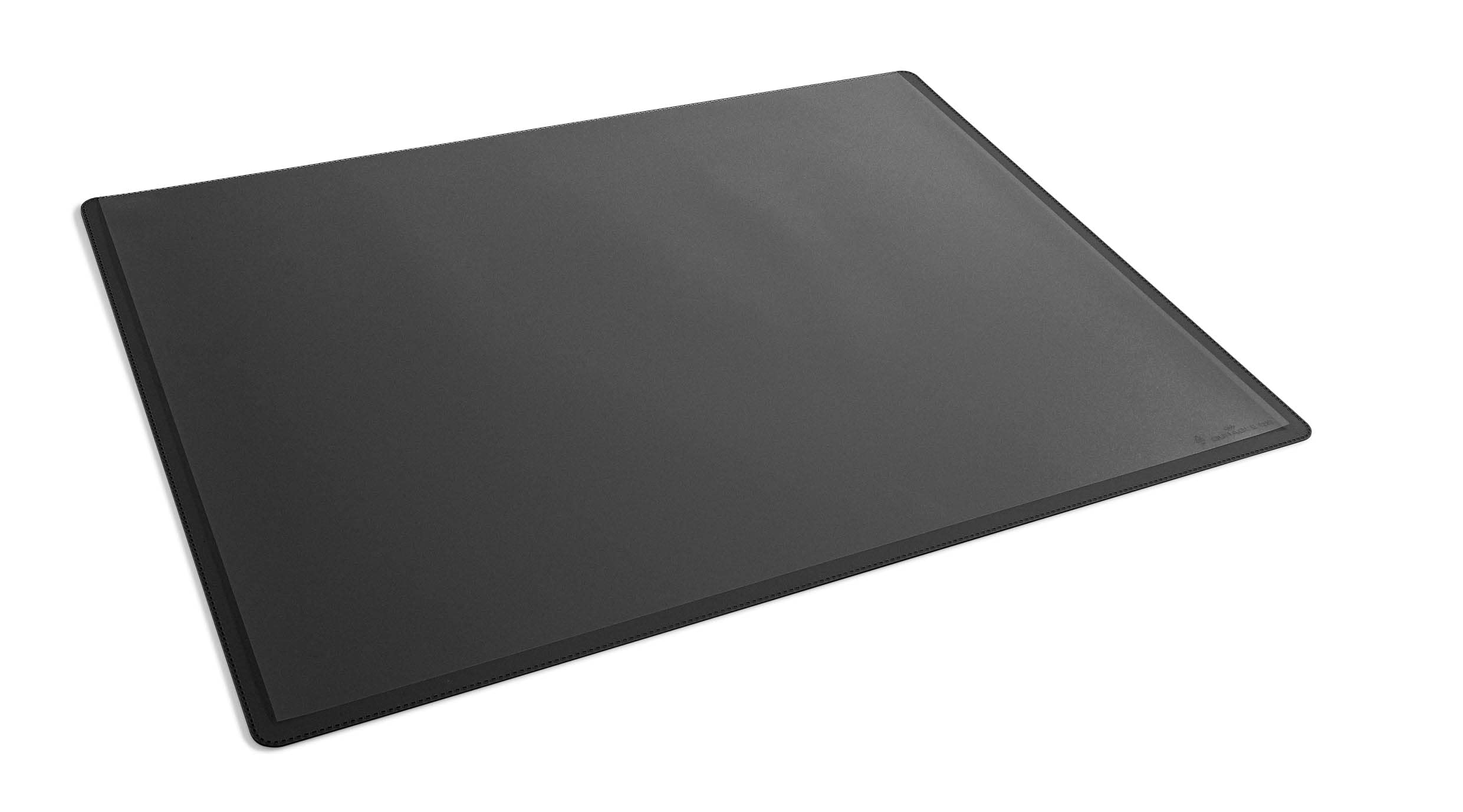 Durable Desk Mat with Transparent Cover 53 x 40 cm, Non-Slip, Polypropylene,Made in Germany, Black