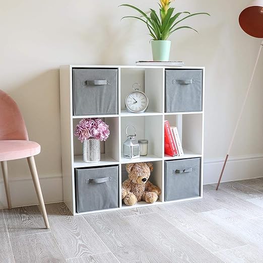 Wido 9 Cube Wooden Bookcase Shelving Unit Cube Shelves Box Shelf