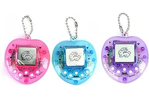CHEOTIME 3 Pcs Virtual Electronic Digital Pets, Virtual Pets Keychain Virtual Electronic Digital Pets Keychain Mini Heart Sha