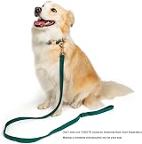 YUDOTE Ultra-soft Corduroy Dog Collar Medium 31-49cm Green view 4