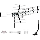 Five Star Outdoor HDTV Antenna up to 200 Mile Long Range, Attic or Roof Mount, Digital OTA Antenna for 4K 1080P VHF UHF Suppo