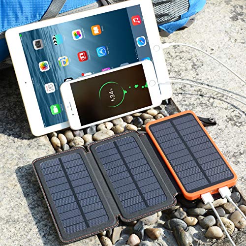 Solar Charger 24000mAh ADDTOP Waterproof Power Bank Portable Battery