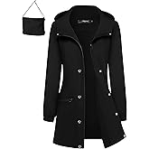 Bloggerlove Women Rain Jacket Waterproof Raincoat with Hood Lightweight Outdoor Windbreaker