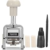 Automatic Numbering Machine,Numbering Stamp Automatic Machine Numerator Machine,7 Digits,Stamps Print Kits,Numbering Machine Office Equipment School Supplies Automatic Transposition 7 Seal