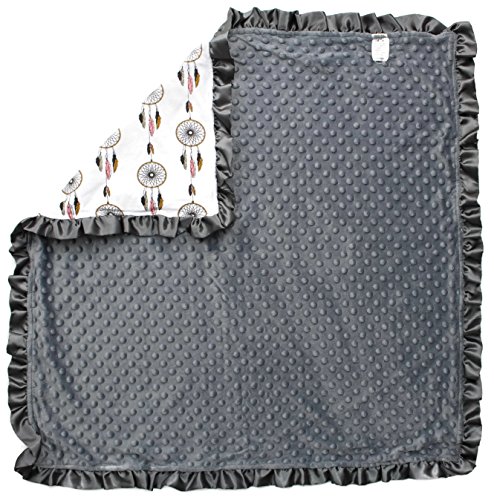 Dear Baby Gear Baby Blankets, Dreamcatcher, Grey Minky - Thumbnail 7