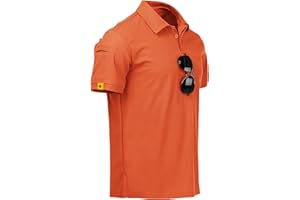 V VALANCH Mens Polo Shirts Short Sleeve Moisture Wicking Golf Polo Athletic Collared Shirt Tennis T-Shirt Tops