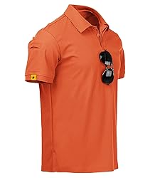 V VALANCH Short Sleeve Polo Shirts for Men Moisture