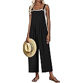 Anydoll Women's Overalls 2025 Summer Jumpsuits Casual Loose Sleeveless One Piece Adjustable Rompers With Pockets