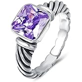 UNY Jewel Twisted Cable Wire Petite CZ Ring Designer Inspired Fashion Brand Christmas Valentine Women Dupes Jewelry Gift