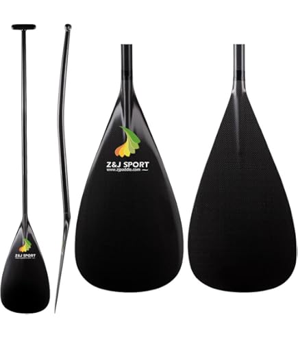 Z&J SPORT Outrigger Canoe Paddle Wooden Shaft, Tahiti Style