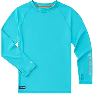 AVENSEA Boys Rash Guard Swim Shirt UPF 50+ Long Sleeve,Instant Cooling UV Sun Protection Toddler Kids Shirts for Beach Surf（B