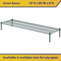 Zedfire 18" x 60" x 8" Green Epoxy Wire Storage