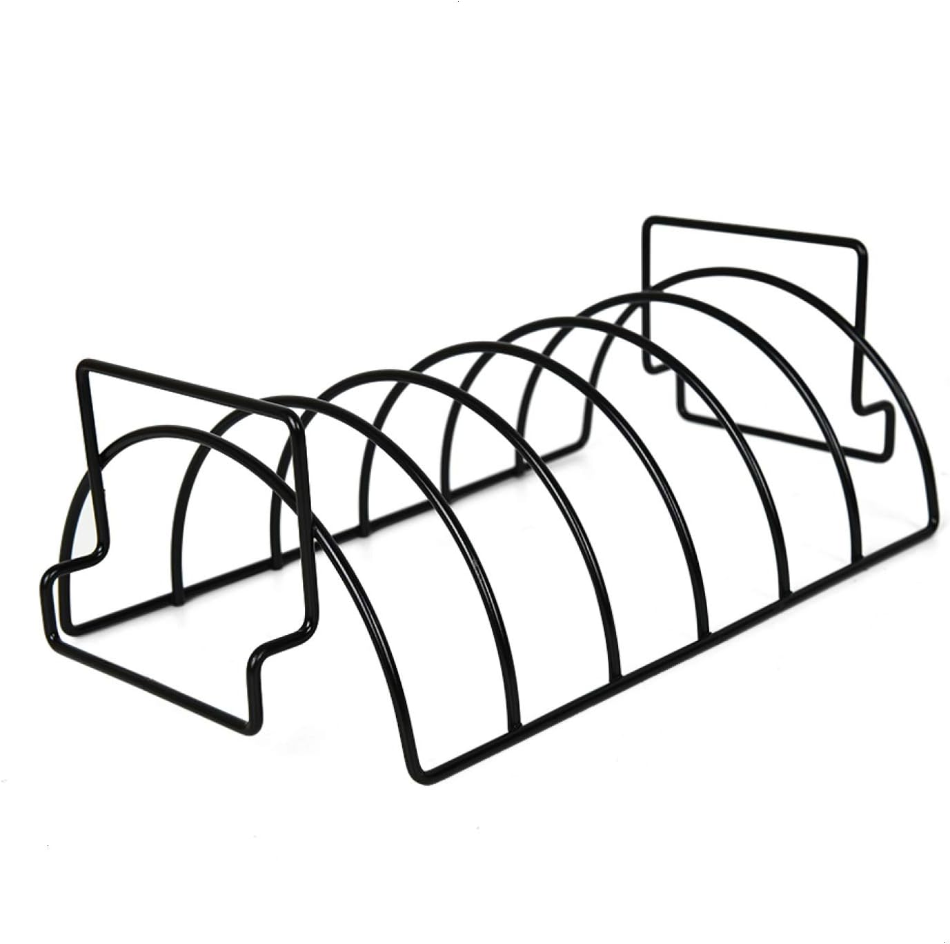 Gonioa Rib Rack for Grilling, Non-Stick Metal BBQ Tools Steak Holders with 2 Handle Rack Grill Stand Roasting BBQ Rib Rack Kitchen Outdoor Barbecue Accessories : Garden & Outdoor