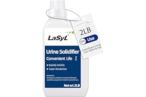 LaSyL Super Absorbent Powder - 50/100/200 use, Solidify & Gel Urine in 1 Min, Deodorizer - Easy to Port Waste Liquid - for Camping Portable Toilet, Urinals, Bedside Commodes, Pet Potty etc
