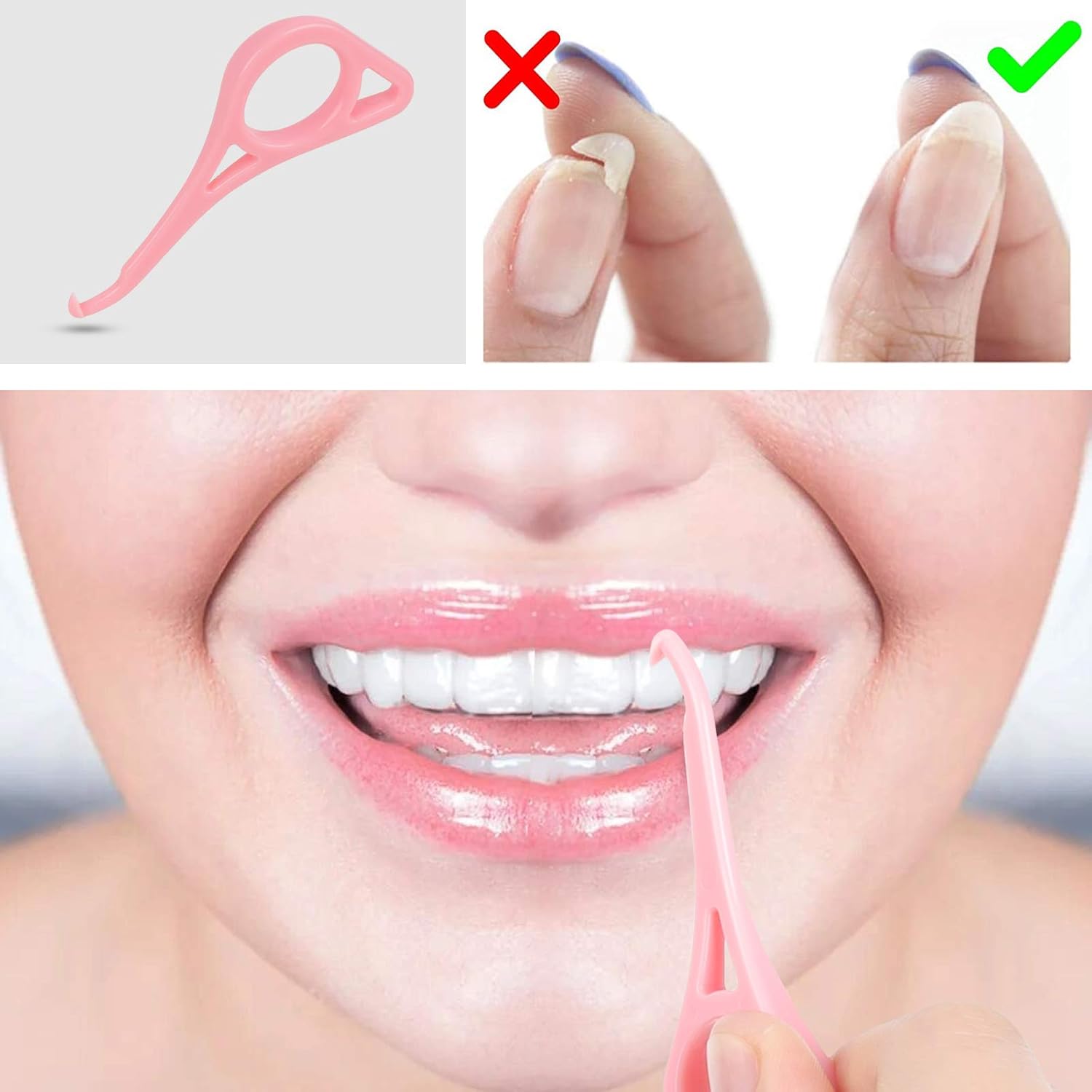 Clear aligner removal tool-invisible removable braces, invisible aligner remover-aligner remover-fixer remover (pink4 pieces) : Beauty