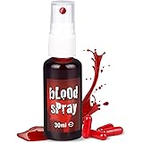 Halloween Fake Blood, Washable Fake Blood Spray for Face Mouth Clothes, Easy to Clean Blood Paint Vampire Zombie Makeup, Real