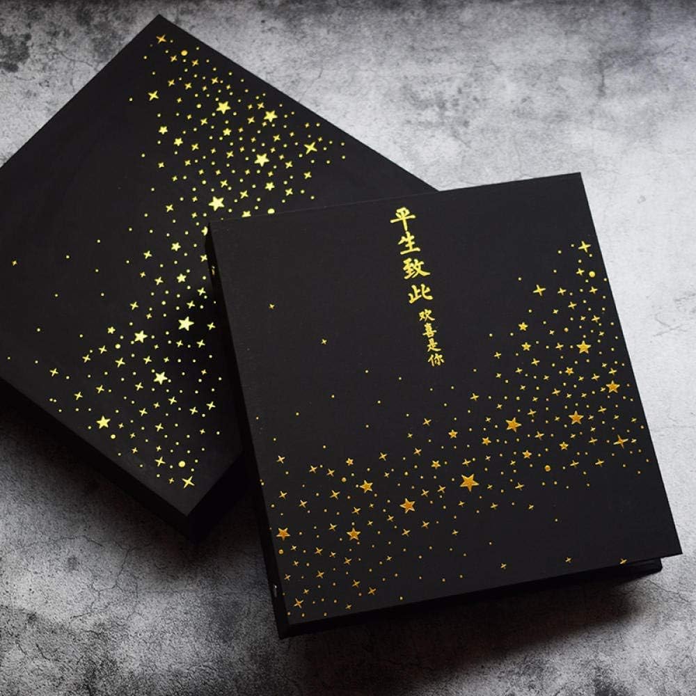 ZHAS Birthday hand-painted book handmade homemade photo album diy commemorative album love couple record book send boyfriend gift album-Starry sky
