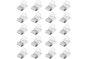 HARFINGTON 20pcs Metal Wire Clamp 3/16" Inch (4mm) R-Type Cable Clip 304 Stainless Steel Conduit Cable Clamp Cord Fastener Ho