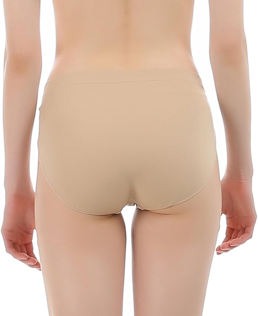 iMucci Professional Girl Ballet Dance Briefs Women - Beige Velvet Cotton Mid Rise Waist Panty Gymnastics Underpants…: Clothing