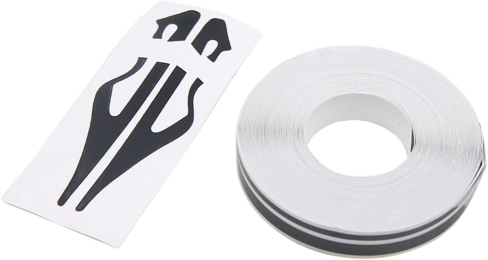 sourcing map 12mm Vinyl Striping Pin Stripe Line Tape Car Decal Sticker Black, 18 x 15 x 1.5 cm