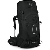 Osprey Aether 65L Men's Backpacking Backpack, Black, S/M, Extended Fit