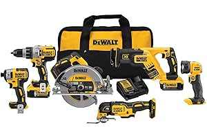 DEWALT 20V MAX Power Tool Combo Kit, 6-Tool Cordless Power Tool Set with 2 Batteries and Charger (DCK694P2)