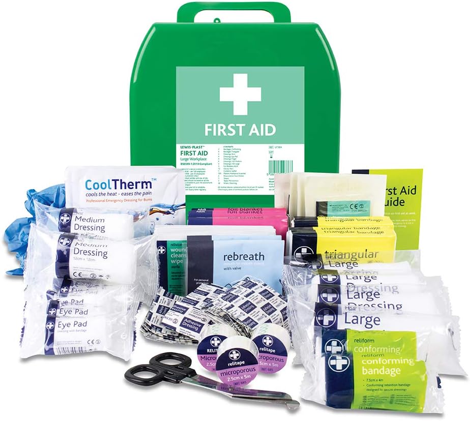 Lewis-Plast BS8599-1 Large Premium First Aid Kit Green