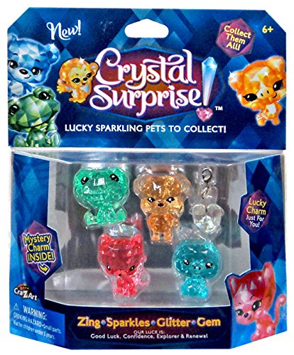 Crystal Surprise! Zing, Sparkles, Glitter & Gem Lucky Pets Figure 5-Pack [Random Colors!]