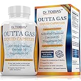 Dr Tobias Coconut Charcoal - Best for Detox, Gas & Bloating with Activated Charcoal, Organic Coconut & Peppermint Oil (120 Count)