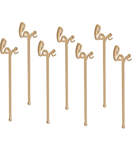 100pcs Disposable Tea Wood Coffee Stir Sticks 7.5 Inch Wooden Drink Stirrers With Heart Decor