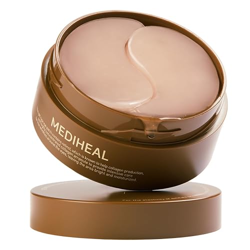 MEDIHEAL Collagen Eye Patches - Retinol Collagen Eye Mask For Dry Eyes With Collagen, Retinol, Niaciamide and Glutathione - Puffy Eyes Treatment, Hydrating, Non Irritating Korean Eye Patches For Wrinkle, Travel Essentials (60 Patches)