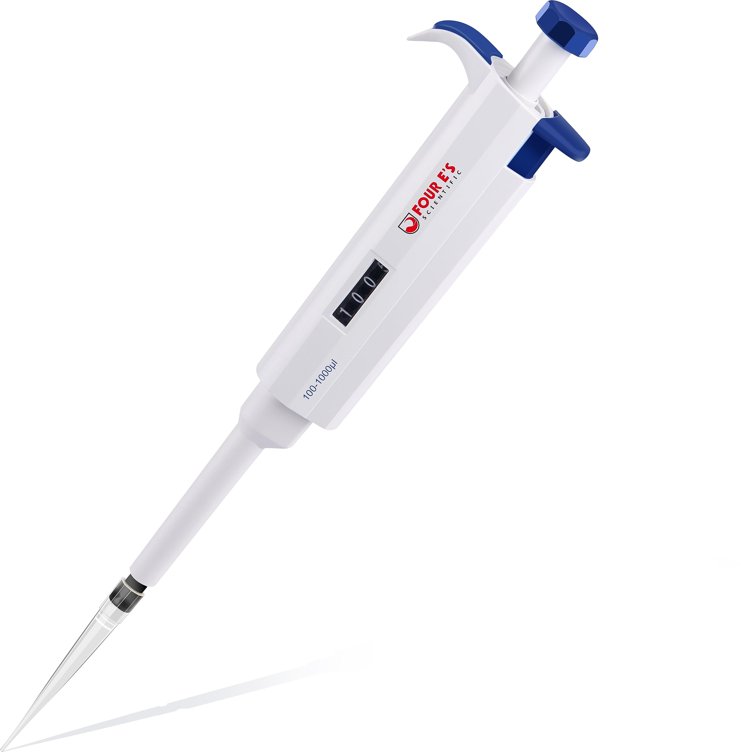 FOUR E'S SCIENTIFIC 100-1000ul Micropipette 1ML Lab Single Channel Pipettor, Adjustable Variable Volume Micropipette High Accurate Pipettor for Laboratory
