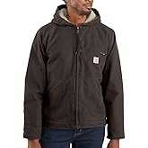 Carhartt Men's Relaxed Fit Washed Duck Sherpa-Lined Jacket