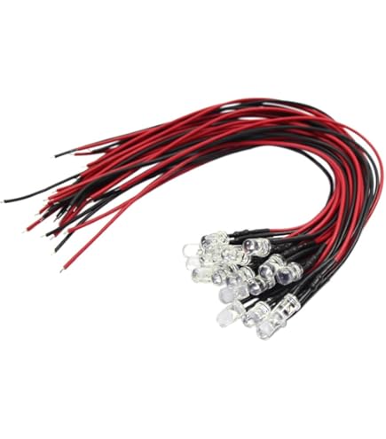 50pcs Clear 3.8mm Mini Bulbs 3V 50mA Pre-Wired Grain Of Wheat Bulbs Warm White E - Foto 5