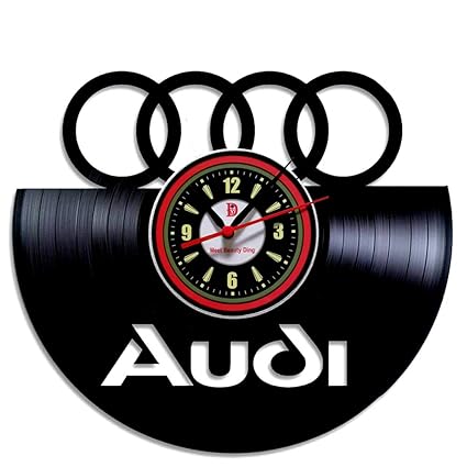 Meet Beauty Ding Audi - Automobile - Wanduhr aus Vinyl Record - Handgemachte einzigartige Original Art Design - große Geschen